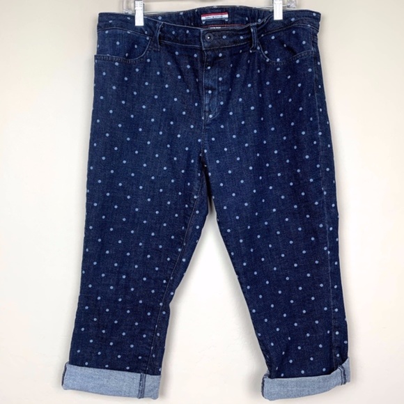 Tommy Hilfiger Denim - Tommy Hilfiger Polka Dot Crop Pants Jeans SZ 16